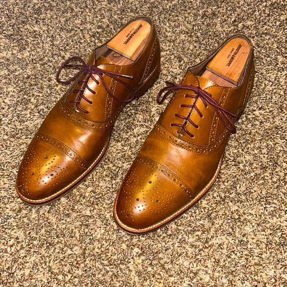 ‼️SOLD‼️ Johnston & Murphy Mens Dress Shoes Size 12M - Picture 1 of 4